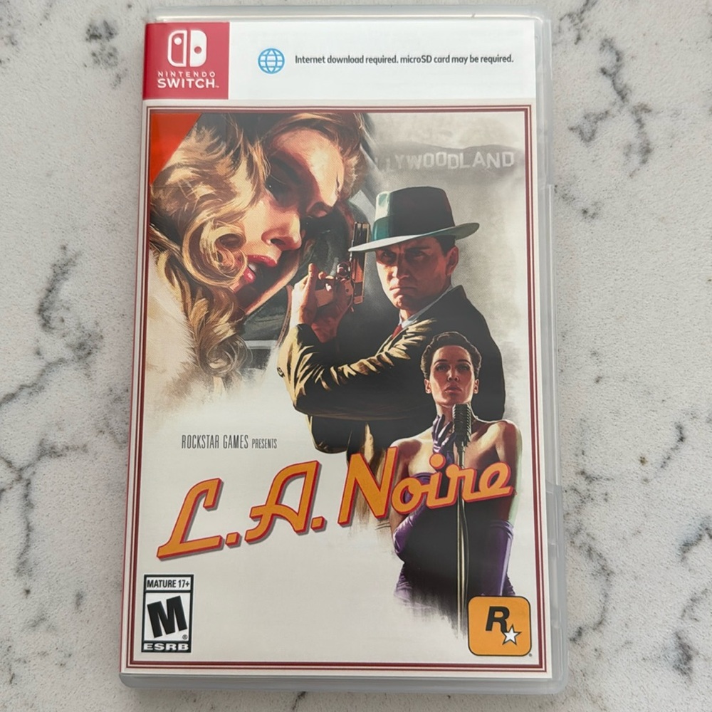 Rare Nintendo switch game L.A. NOIRE fun game, murder mystery levels rated R